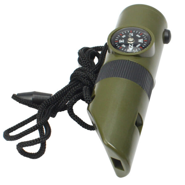 Multifunction Survival Whistle Compass Tool