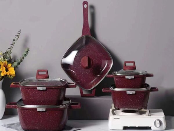 Enamel Cookware Set with Lid