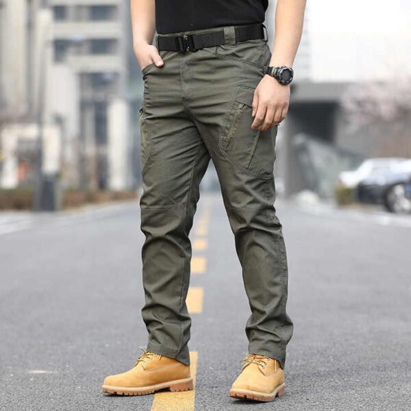 Cargo Pants Men Outdoor Waterproof Elastic Hiking Hunting Trousers Casual Multi Pocket Pants Male Work Jogger Plus Size
