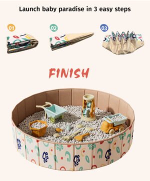 MIGO BEAR Kids Indoor Sand Pool Playpen