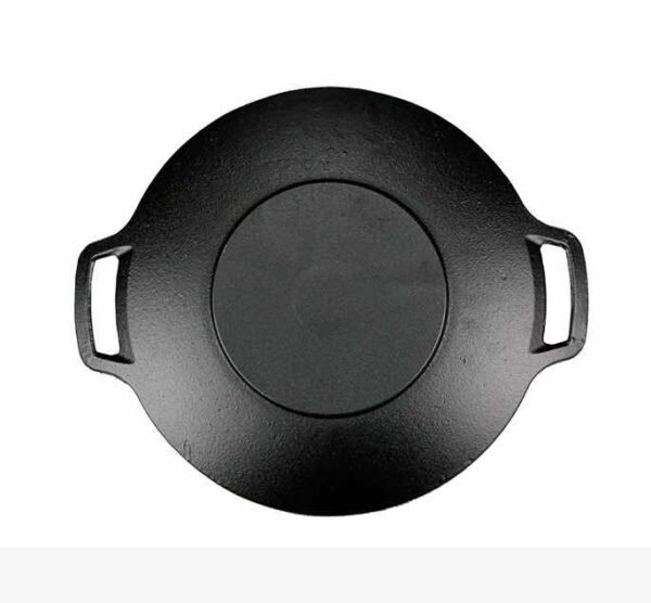 Cast Iron Round BBQ Grill Pan