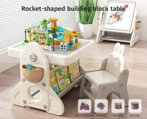 MIGO BEAR Kids Plastic Foldable Desk Set