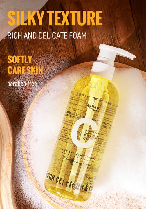 Factory Honey Vitamin C Organic Shower Gel Cleaning Exfoliation High Bubble Body Wash Liquid Private Label