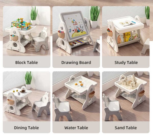 MIGO BEAR Kids Plastic Foldable Desk Set
