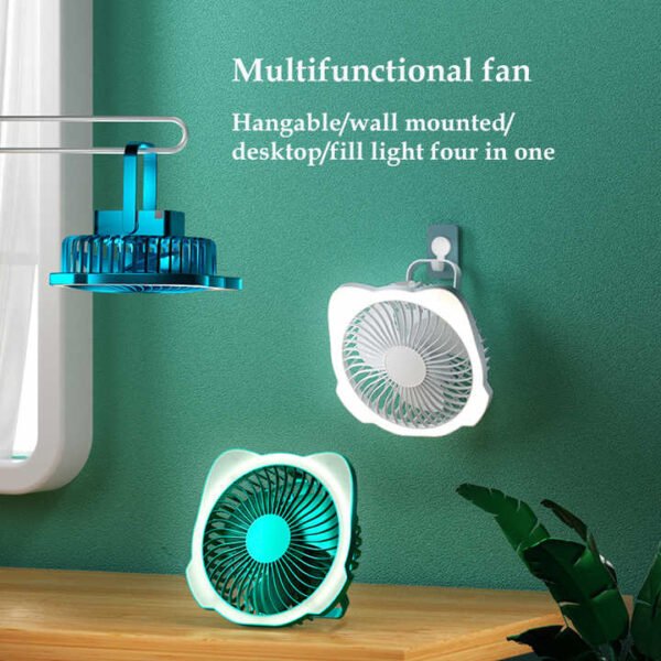 USB Mini Fan with Night Light