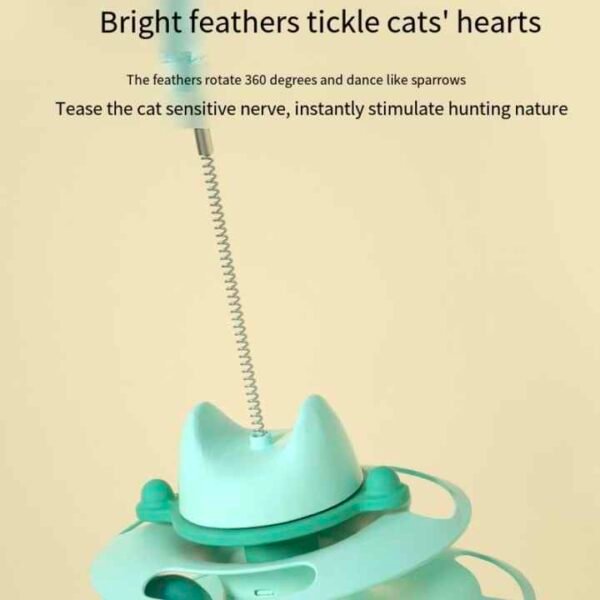 Blue Orange Green Four-Layer Cat Turntable Toy