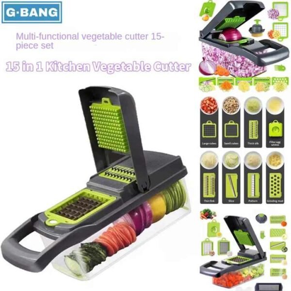 Fruit Mandoline Slicer Machine Multifunctional 16 in 1 Food Cutter Kitchen Vegetable Cutter Potato Cutter