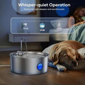 Stainless Steel Pet Water Fountain Set