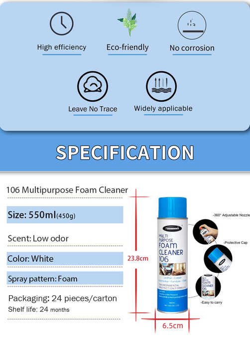 Eco-Friendly Aerosol Foam Detergent