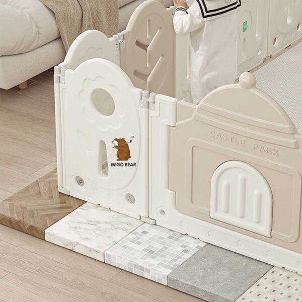 MIGO Bear Foldable Kids Playpen Set