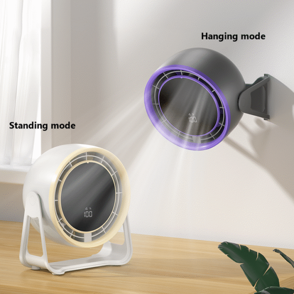 USB Mini Hand Fan with LED Display