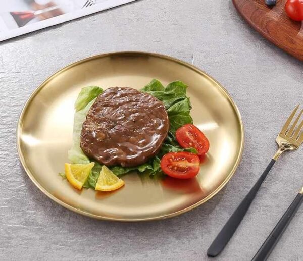 Stainless Steel Round Dinner Plates