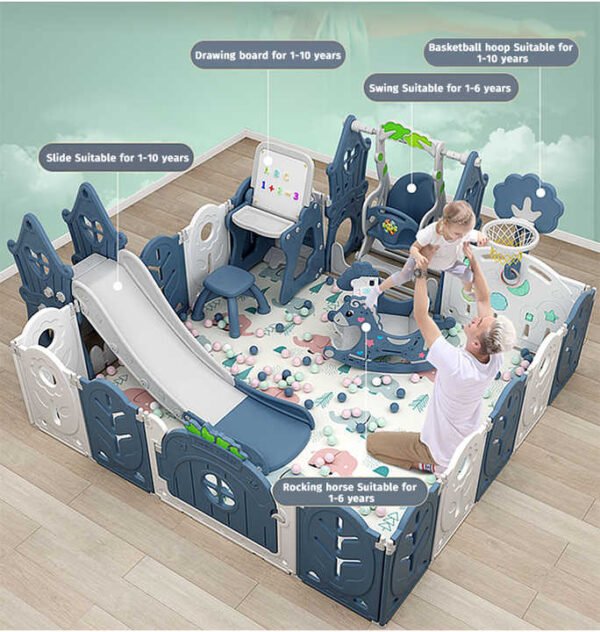 MIGO Bear Foldable Play Yard Fence