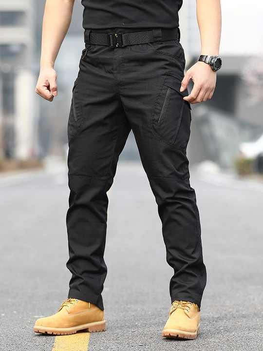 Cargo Pants Men Outdoor Waterproof Elastic Hiking Hunting Trousers Casual Multi Pocket Pants Male Work Jogger Plus Size