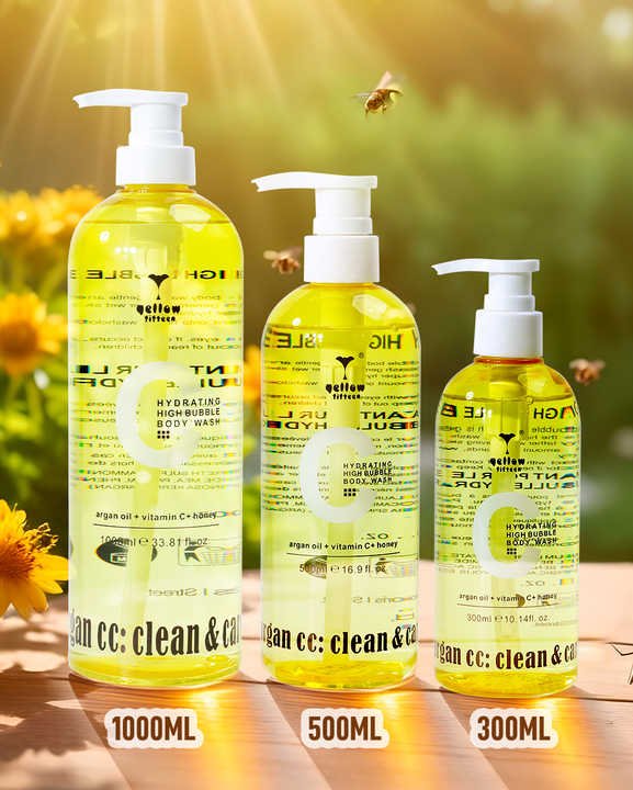 Factory Honey Vitamin C Organic Shower Gel Cleaning Exfoliation High Bubble Body Wash Liquid Private Label