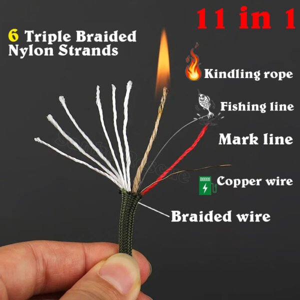 Survival Paracord Fire Starter Rope