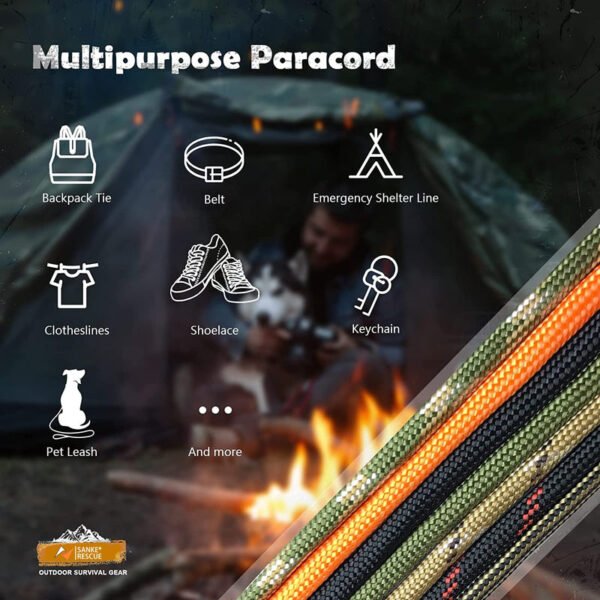 Survival Paracord Fire Starter Rope