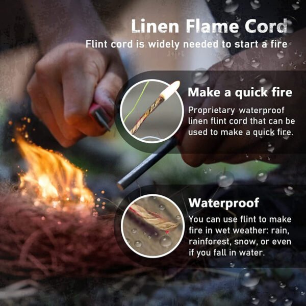Survival Paracord Fire Starter Rope